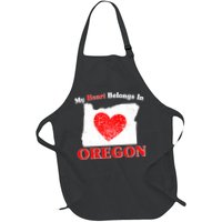 My Heart Belongs In Oregon Apron