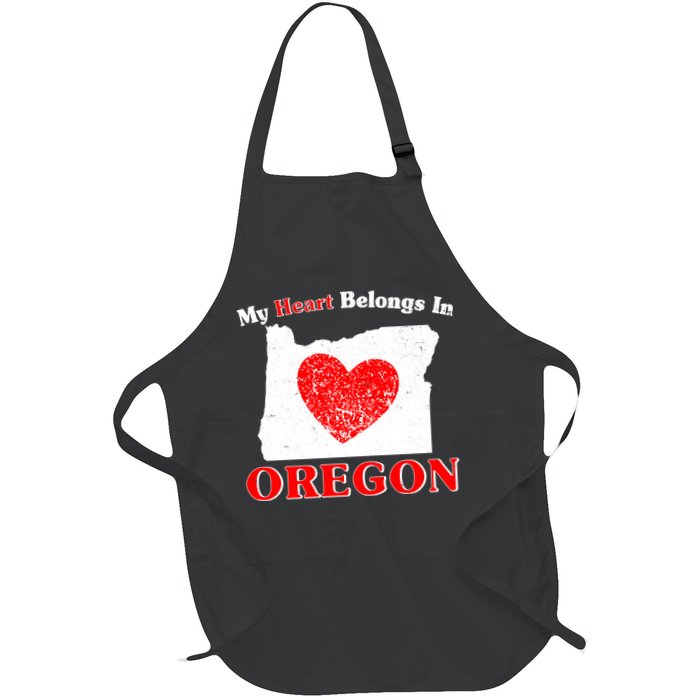 My Heart Belongs In Oregon Apron