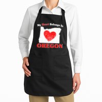 My Heart Belongs In Oregon Apron