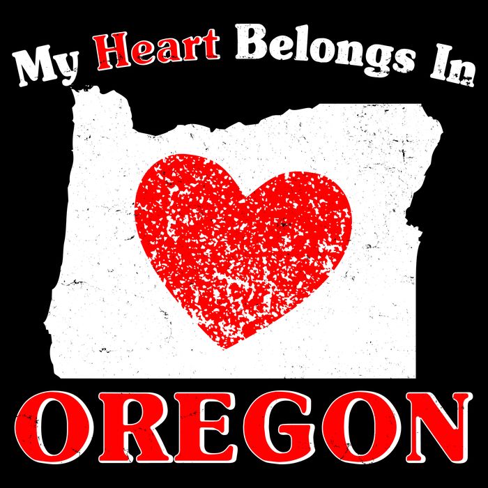 My Heart Belongs In Oregon Apron
