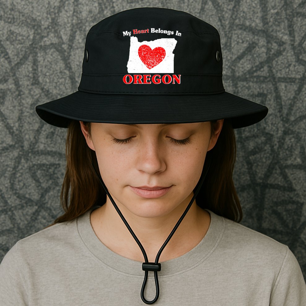 My Heart Belongs In Oregon Bucket Hat