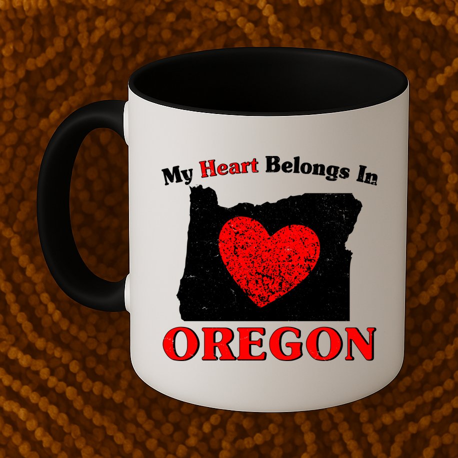 My Heart Belongs In Oregon Mug