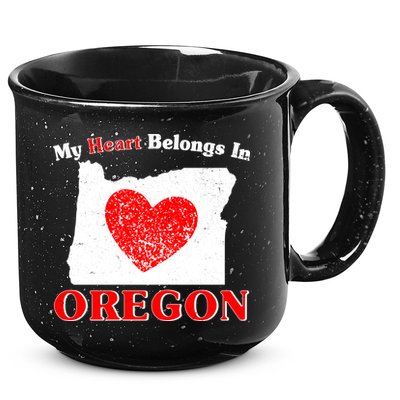 My Heart Belongs In Oregon 15oz Campfire Ceramic Mug