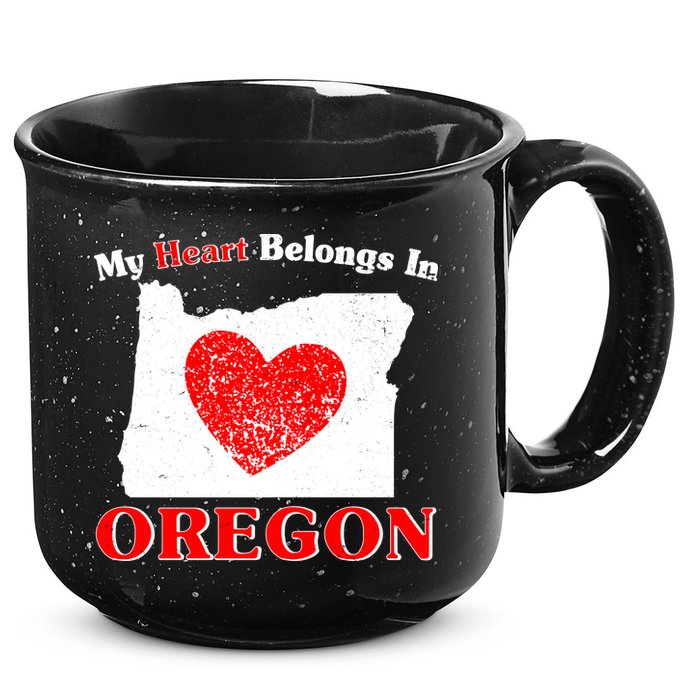 My Heart Belongs In Oregon 15oz Campfire Ceramic Mug