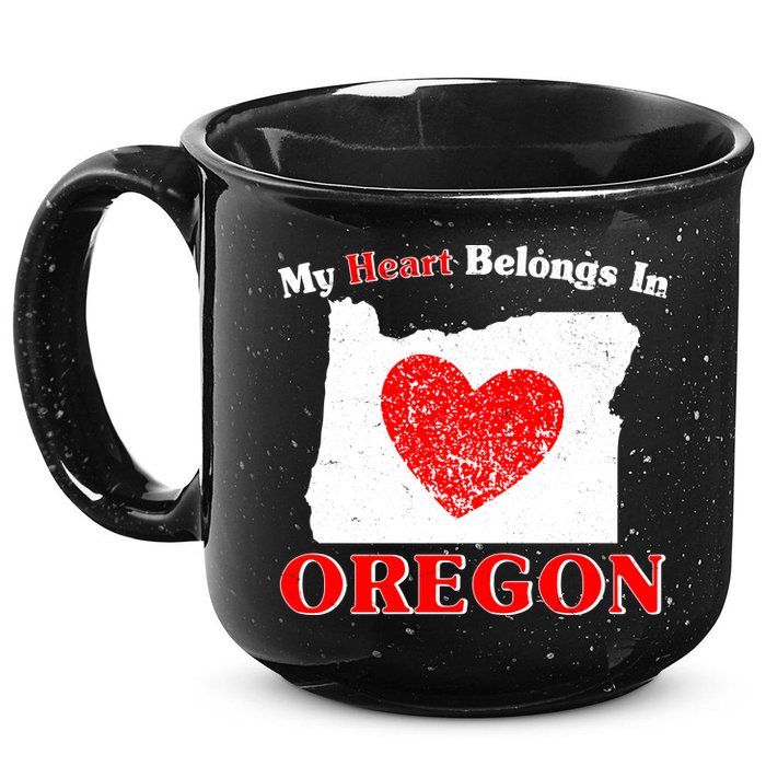 My Heart Belongs In Oregon 15oz Campfire Ceramic Mug