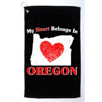 My Heart Belongs In Oregon Golf Towel