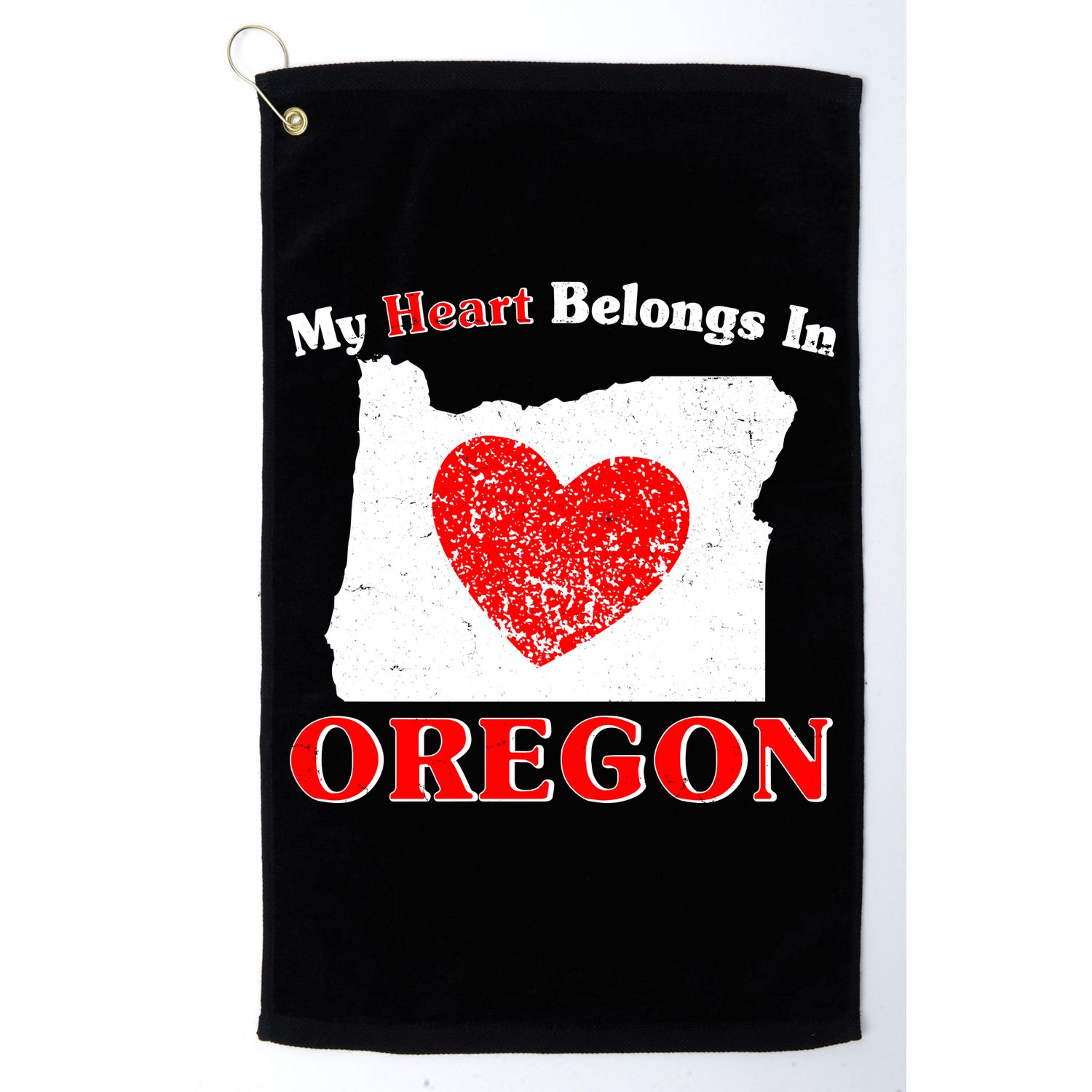 My Heart Belongs In Oregon Golf Towel