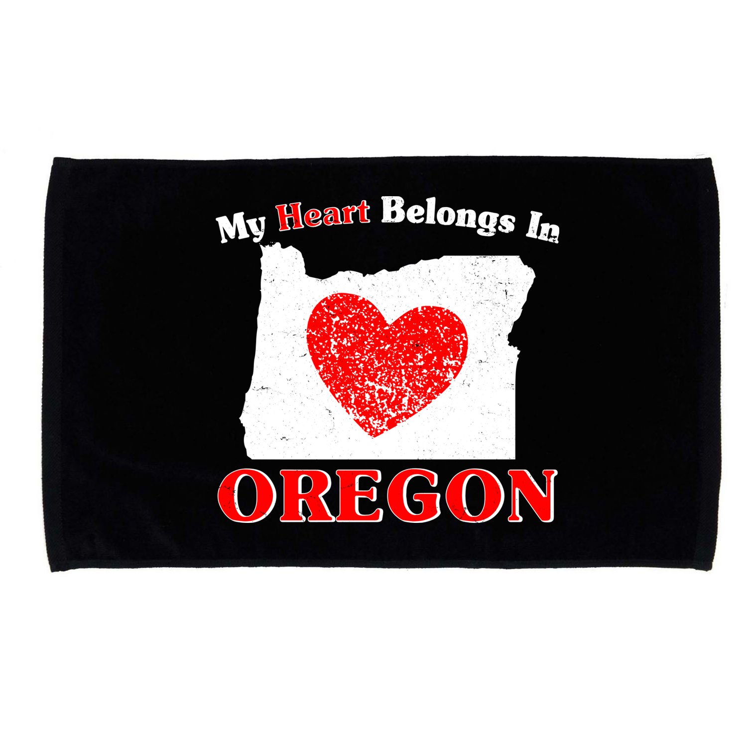 My Heart Belongs In Oregon Microfiber Hand Towel