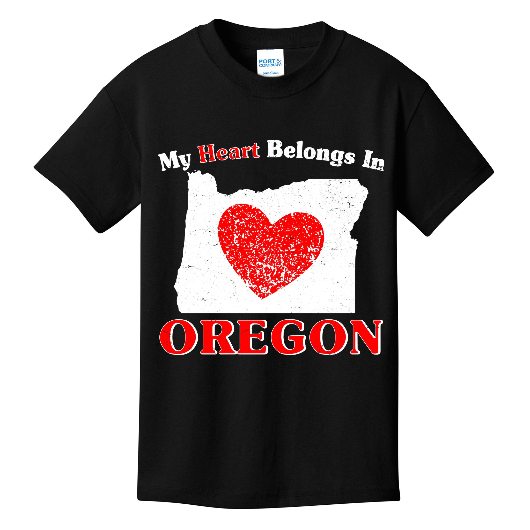 My Heart Belongs In Oregon Kids T-Shirt