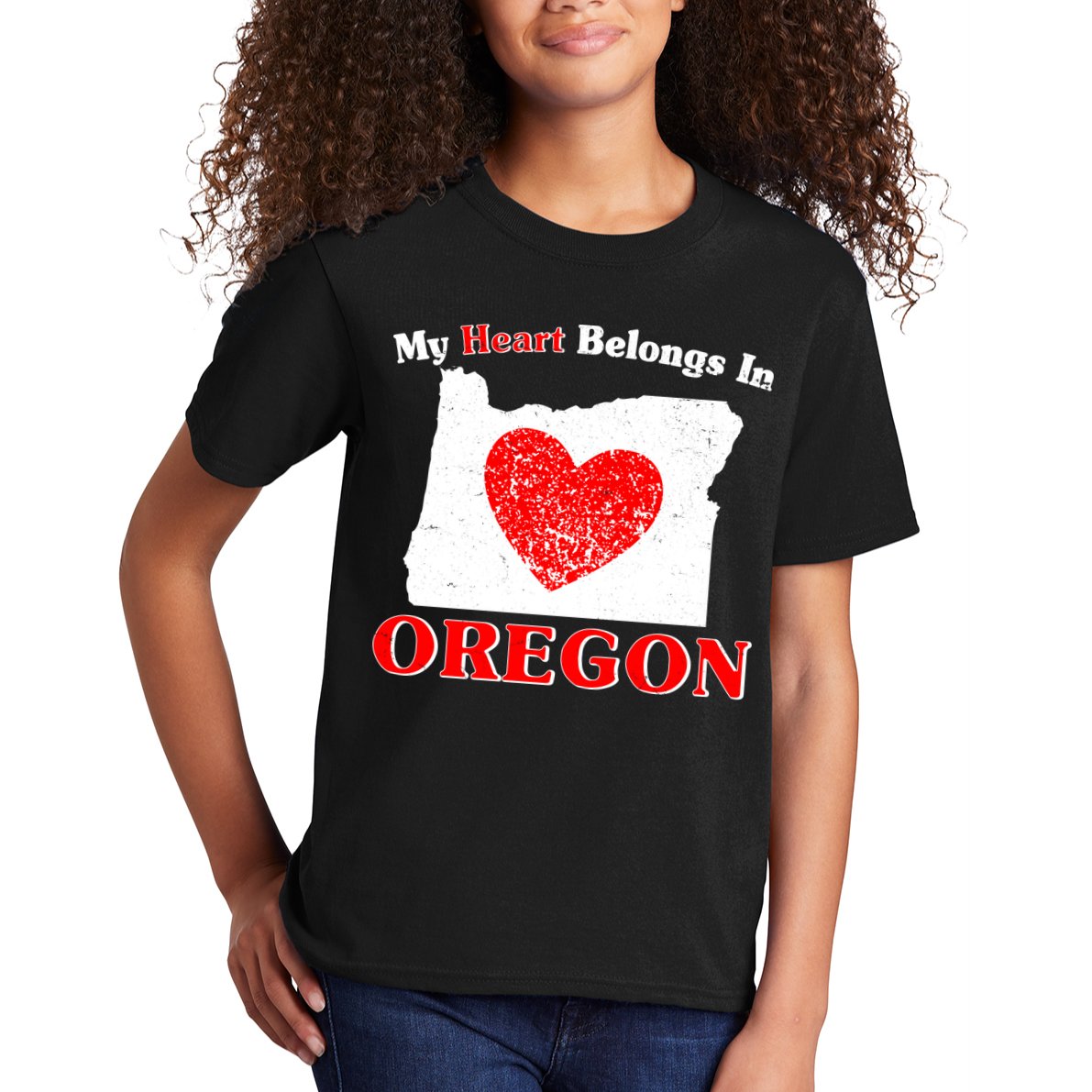 My Heart Belongs In Oregon Kids T-Shirt