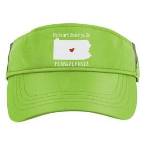 My Heart Belongs In Pennsylvania Adult Drive Performance Visor