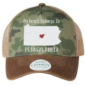 My Heart Belongs In Pennsylvania Legacy Tie Dye Trucker Hat