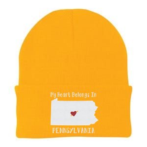 My Heart Belongs In Pennsylvania Knit Cap Winter Beanie