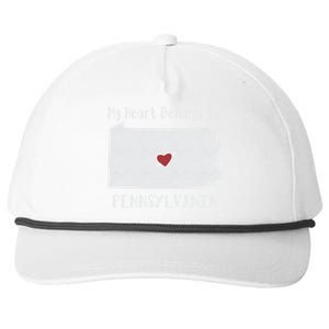 My Heart Belongs In Pennsylvania Snapback Five-Panel Rope Hat