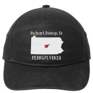 My Heart Belongs In Pennsylvania 7-Panel Snapback Hat