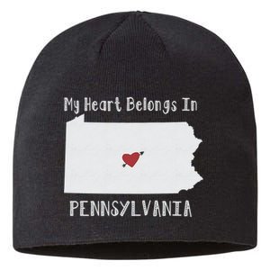 My Heart Belongs In Pennsylvania Sustainable Beanie