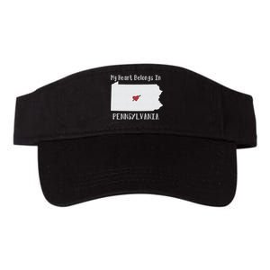 My Heart Belongs In Pennsylvania Valucap Bio-Washed Visor