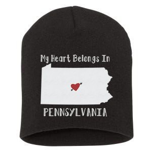 My Heart Belongs In Pennsylvania Short Acrylic Beanie