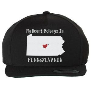 My Heart Belongs In Pennsylvania Wool Snapback Cap