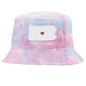 My Heart Belongs In Pennsylvania Tie-Dyed Bucket Hat