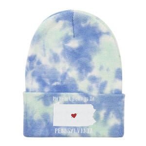 My Heart Belongs In Pennsylvania Tie Dye 12in Knit Beanie