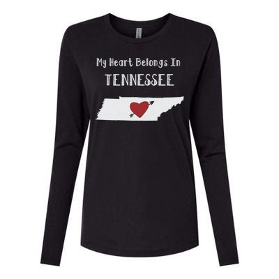 My Heart Belongs In Tennessee Womens Cotton Relaxed Long Sleeve T-Shirt