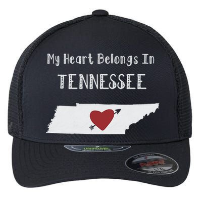 My Heart Belongs In Tennessee Flexfit Unipanel Trucker Cap