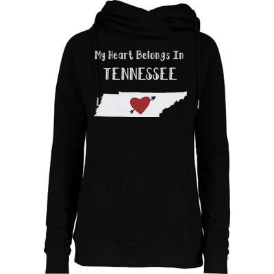 My Heart Belongs In Tennessee Womens Funnel Neck Pullover Hood