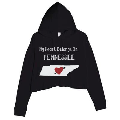 My Heart Belongs In Tennessee Crop Fleece Hoodie