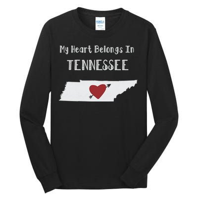 My Heart Belongs In Tennessee Tall Long Sleeve T-Shirt