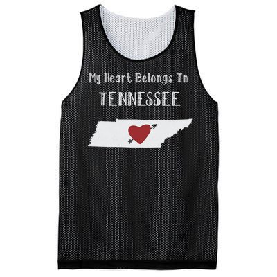 My Heart Belongs In Tennessee Mesh Reversible Basketball Jersey Tank