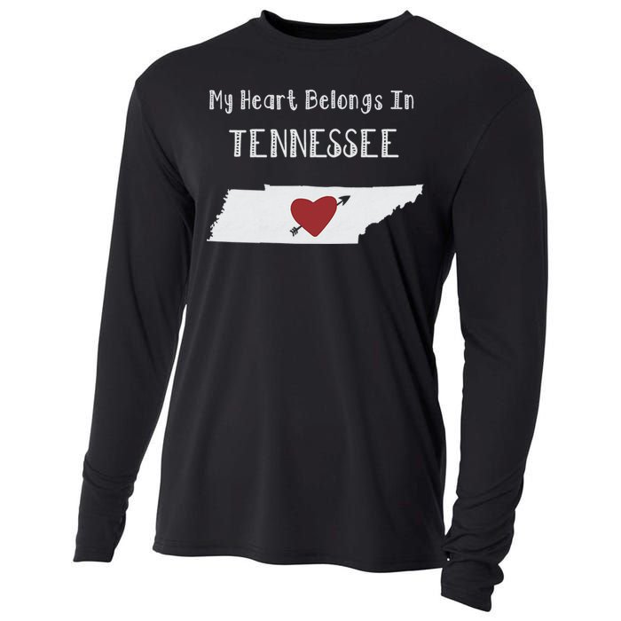 My Heart Belongs In Tennessee Cooling Performance Long Sleeve Crew