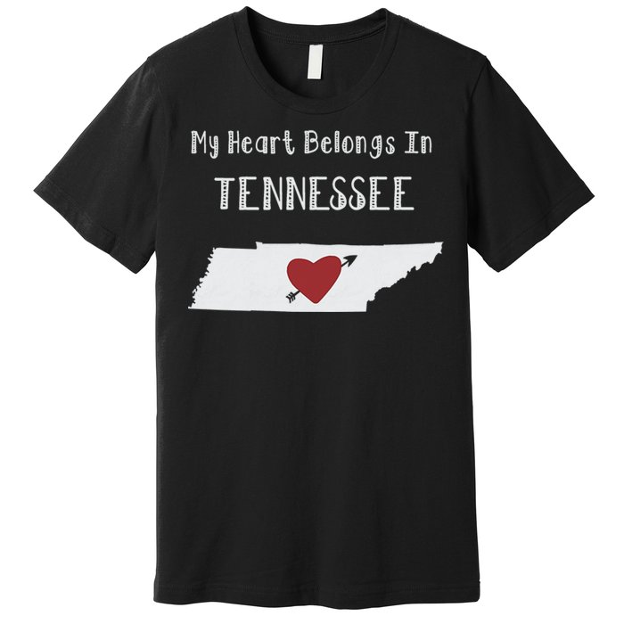 My Heart Belongs In Tennessee Premium T-Shirt