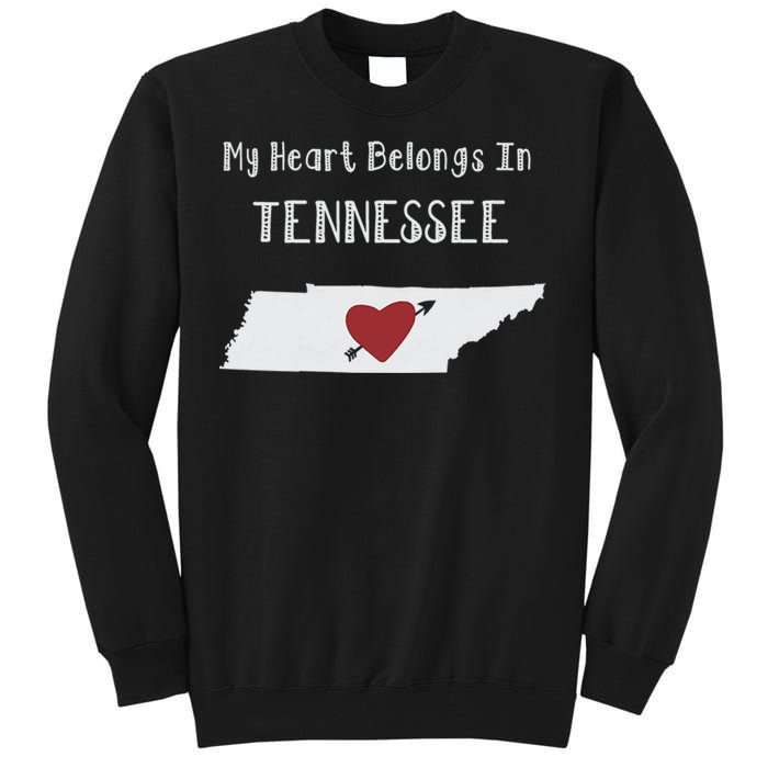 My Heart Belongs In Tennessee Tall Sweatshirt