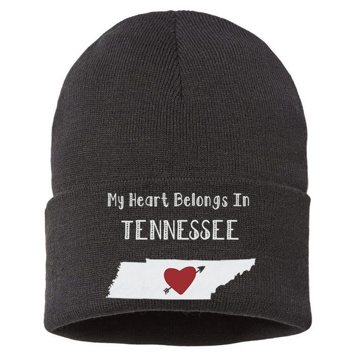 My Heart Belongs In Tennessee Sustainable Knit Beanie