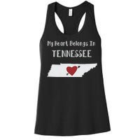 My Heart Belongs In Tennessee Women's Racerback Tank