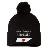 My Heart Belongs In Tennessee Pom Pom 12in Knit Beanie