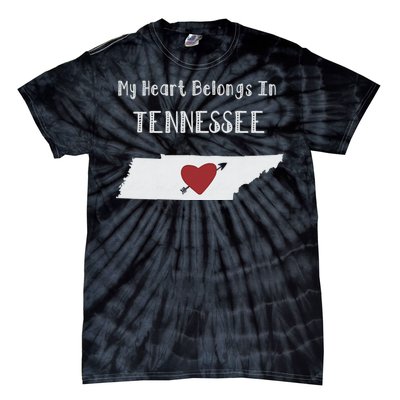 My Heart Belongs In Tennessee Tie-Dye T-Shirt