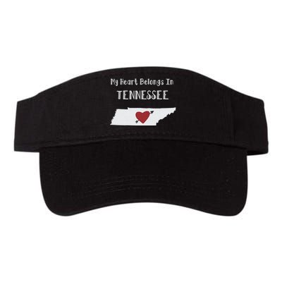 My Heart Belongs In Tennessee Valucap Bio-Washed Visor