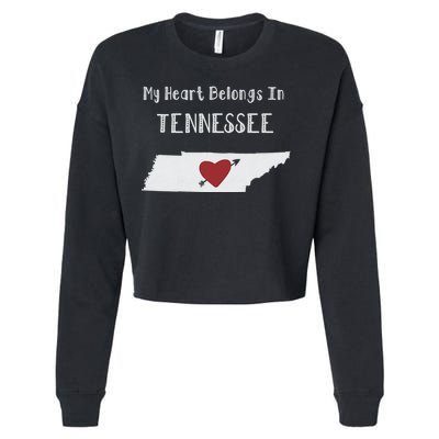 My Heart Belongs In Tennessee Cropped Pullover Crew