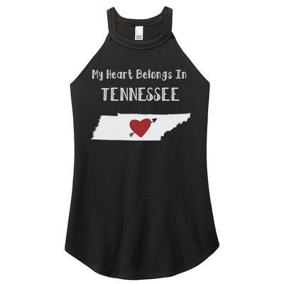 My Heart Belongs In Tennessee Women's Perfect Tri Rocker Tank