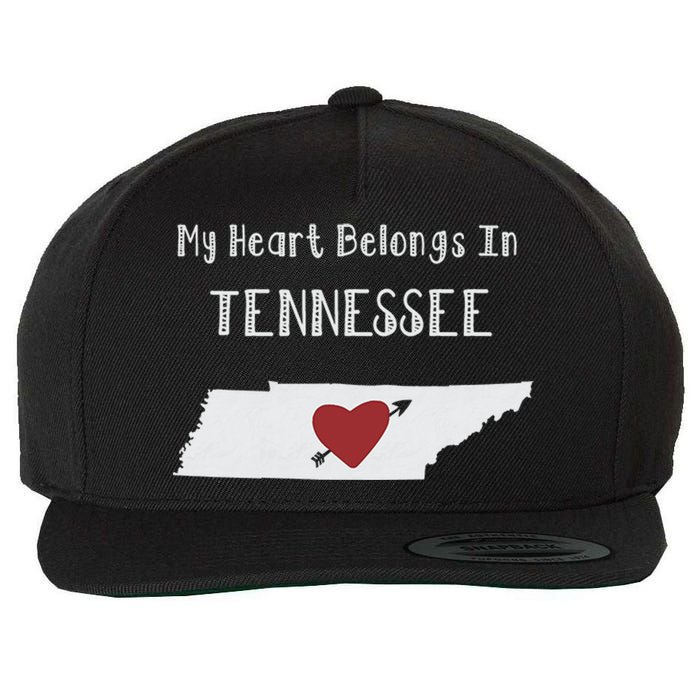 My Heart Belongs In Tennessee Wool Snapback Cap