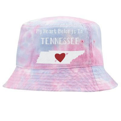 My Heart Belongs In Tennessee Tie-Dyed Bucket Hat