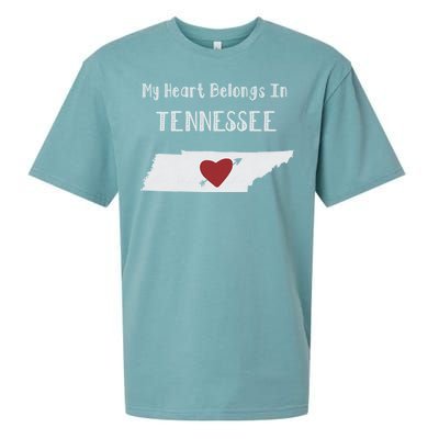 My Heart Belongs In Tennessee Sueded Cloud Jersey T-Shirt