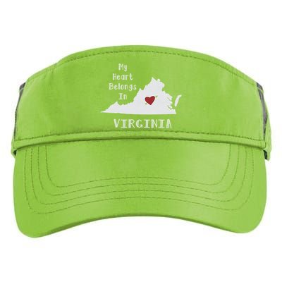 My Heart Belongs In Virginia Adult Drive Performance Visor