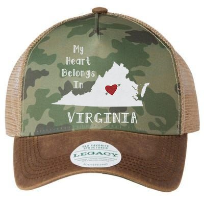 My Heart Belongs In Virginia Legacy Tie Dye Trucker Hat