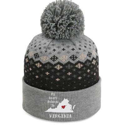 My Heart Belongs In Virginia The Baniff Cuffed Pom Beanie