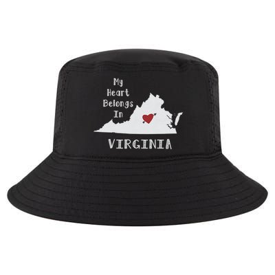 My Heart Belongs In Virginia Cool Comfort Performance Bucket Hat