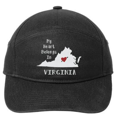 My Heart Belongs In Virginia 7-Panel Snapback Hat