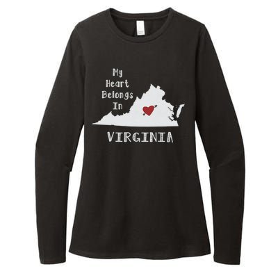 My Heart Belongs In Virginia Womens CVC Long Sleeve Shirt